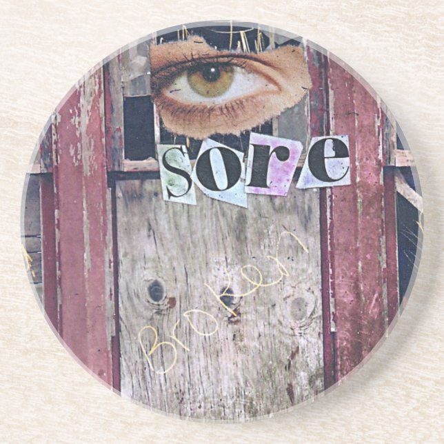 Augenwunde Sandstein Untersetzer (Vorne)