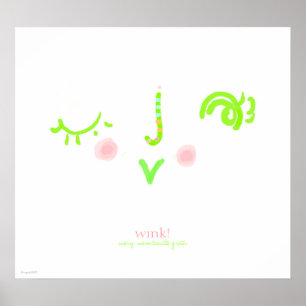 Augenzwinkern! Poster