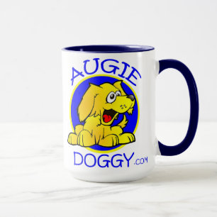 Augie Hündchen-Cartoon-Logo-Kaffee-Tasse Tasse