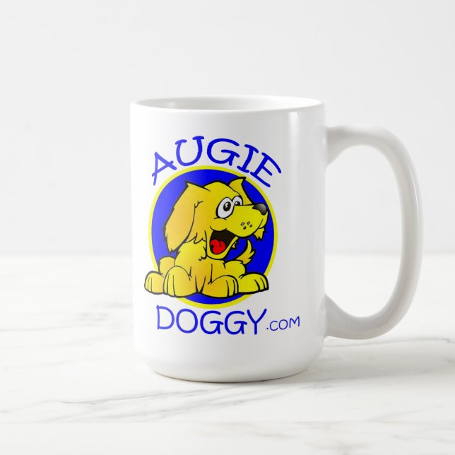 Augie Hündchen-Cartoon-Logo-Tasse Tasse (Rechts)