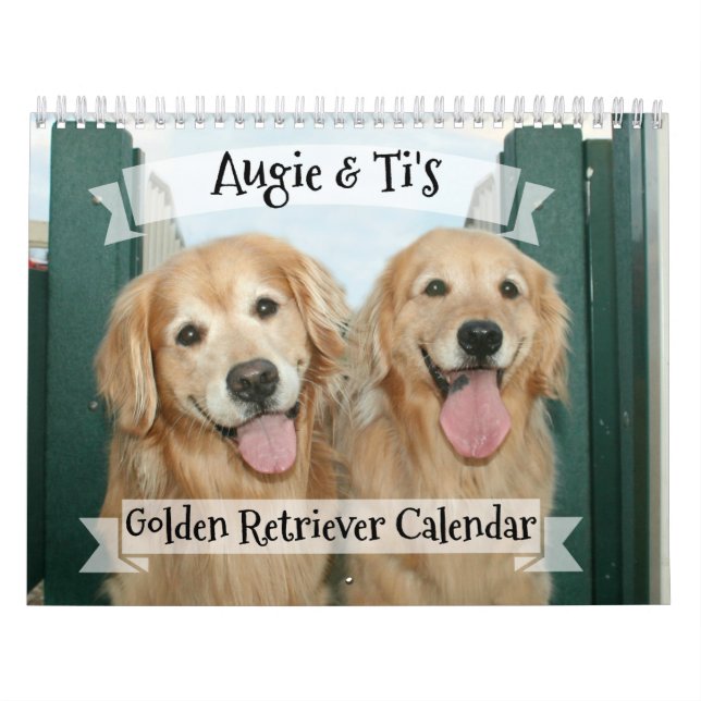 Augie und das golden retriever-Hund 2018 des Ti Kalender (Titelbild)