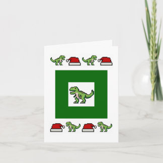 Augmented Reality Christmas T-rex Dinosaur Karte