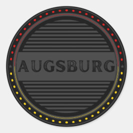Augsburg City Pride Emblem – German Identity Runder Aufkleber
