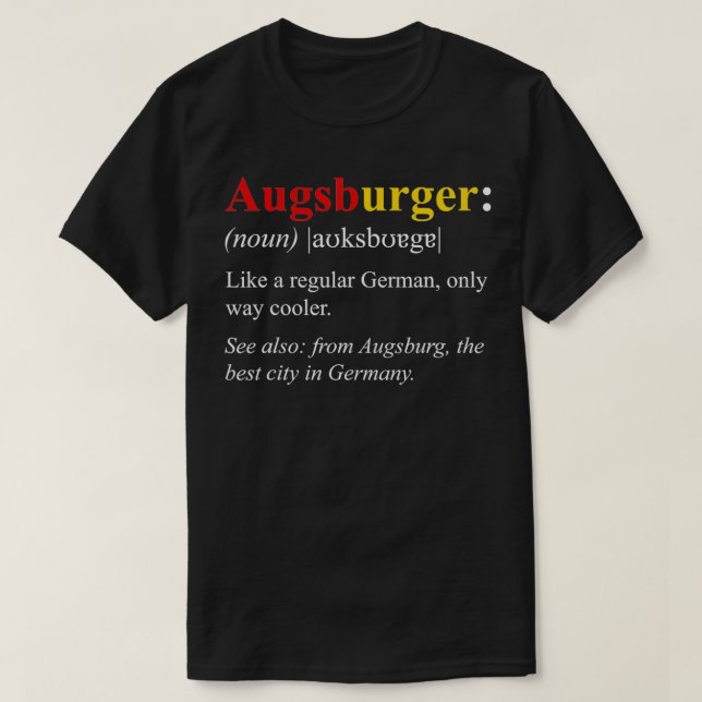 Augsburg Design Augsburger Definition T-Shirt (Design vorne)
