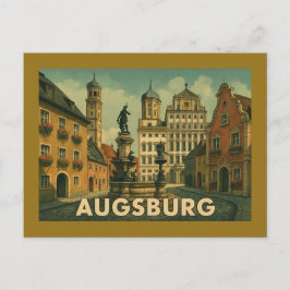 Augsburg Deutschland Stadt Kunst Postkarte