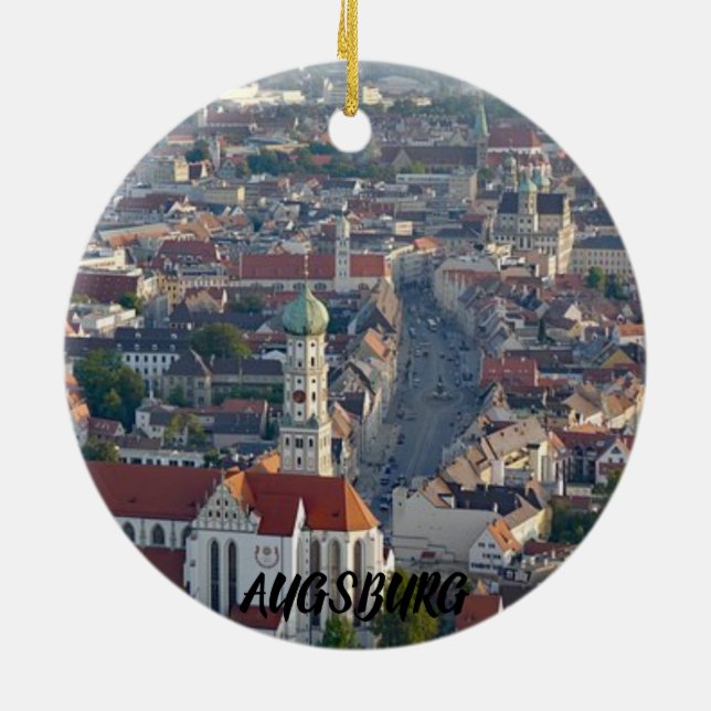 Augsburg Germany Scenic Vacation Ornament (Hinten)