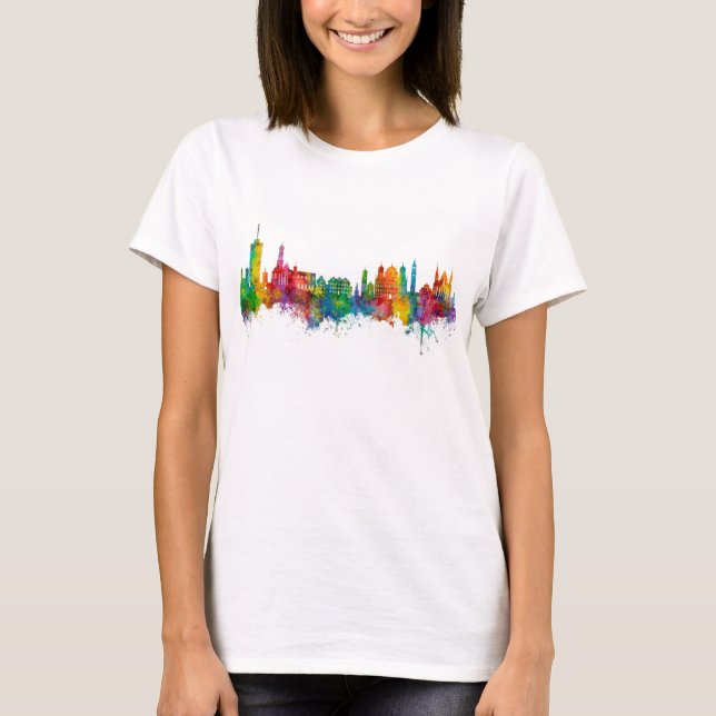 Augsburg Germany Skyline T-Shirt (Vorderseite)