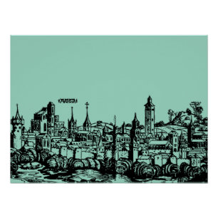 Augsburger deutsche Hauptstadt Schwabens Poster