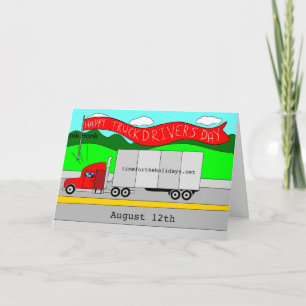 August 12 ist der Tag der nationalen Lkw-Fahrer  Karte