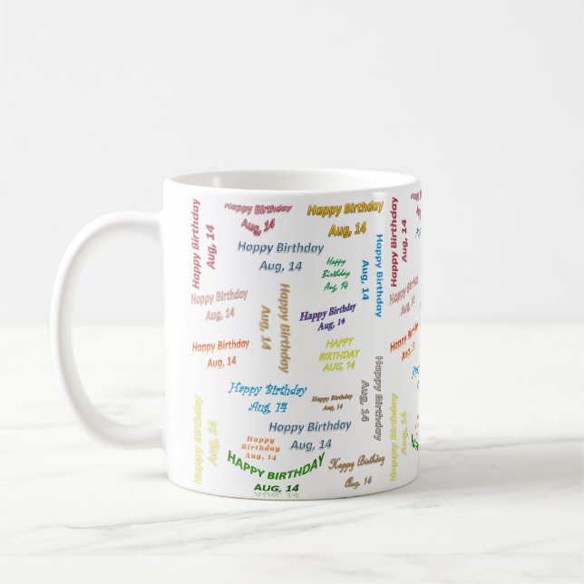 August, 14 Tasse zum Geburtstag (Links)