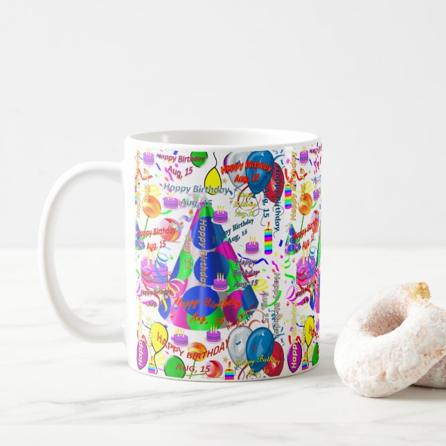 August, 15 Tasse zum Geburtstag (Mit Donut)