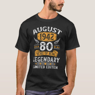 August 1942 80. Geburtstag 80 Jahre alt T-Shirt