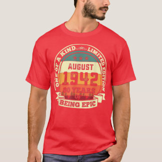 August 1942 80. Geburtstagsgeschenk 80 Jahre des S T-Shirt