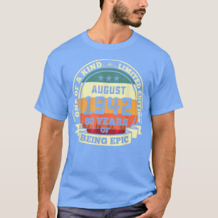 August 1942 80. Geburtstagsgeschenk 80 Jahre des S T-Shirt