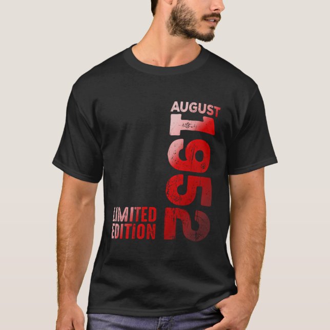 August 1952 Legendäres Jahr 1952 Geburtsjahr Vinta T-Shirt (Vorderseite)