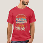 August 1958 Vintage 64th Birthday 64 Year Old Fish T-Shirt<br><div class="desc">August 1958 Vintage 64th Birthday 64 Year Old Fishing Lovers  .</div>