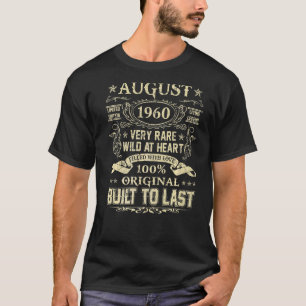August 1960 62 Jahre alt 62 Jahre Geburtstag T-Shirt