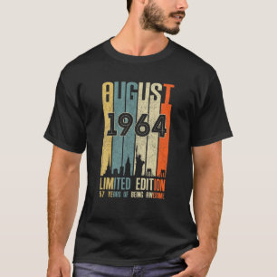 August 1964 57 Geburtstag 57 Jahre alt 1964 Geburt T-Shirt