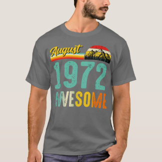 August 1972 Geburtstagsgeschenk Shirt Vintager Aug