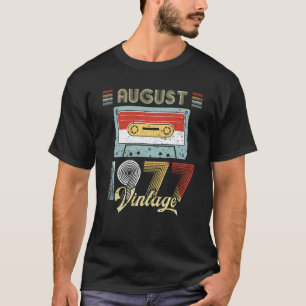 August 1977 Vintages Geburtstags-Kassetten-Band T-Shirt