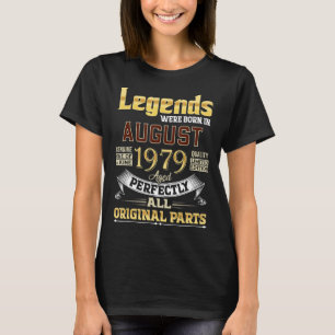 August 1979 43 Jahre 43 Geburtstagslegenden waren T-Shirt