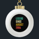 August 2006 16th Birthday 16 Years Old Bday Gift Keramik Kugel-Ornament<br><div class="desc">August Birthday Ohrfeige,  August Celebrity Birthdays,  August Birthday</div>