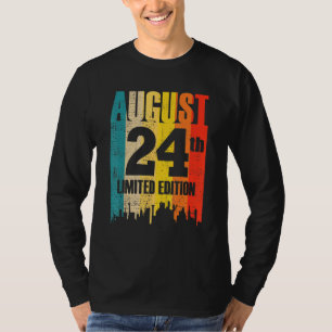 August 24 Limited Edition Monat 8 24 Tage Retro V T-Shirt