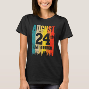 August 24 Limited Edition Monat 8 24 Tage Retro V T-Shirt