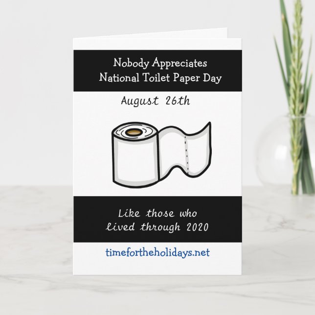 August 26. Spaß-Karte für das nationale Toilettenp Karte (Vorderseite)