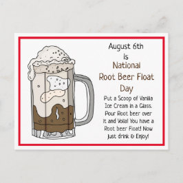 August 6 ist der Tag des Root Beer Float | Rezept  Postkarte