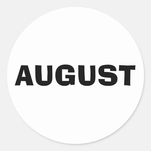 August Ad Lib White Sticker von Janz (Vorderseite)