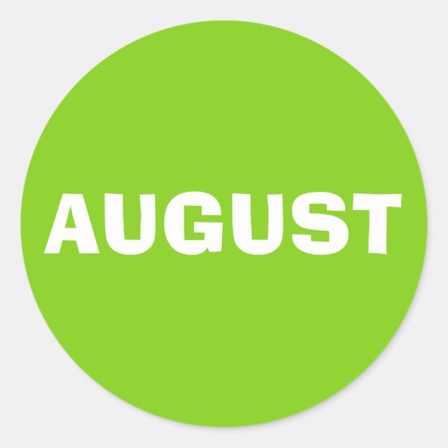 August Ad Lib Yellow Green Sticker von Janz (Vorderseite)