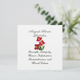 August Birth Month Blume Gladiolus Birth Gift