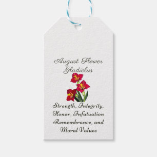 August Birth Month Blume Gladiolus Birth Gift Geschenkanhänger
