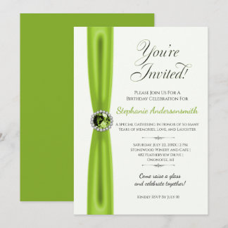 August Birthday Celebration - Peridot Einladung
