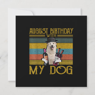 August Birthday With My Great Pyrenees Dog 2020 Einladung