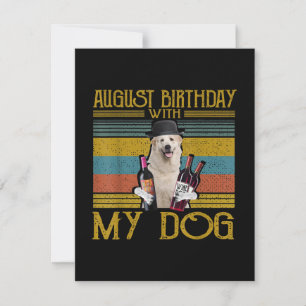 August Birthday With My Great Pyrenees Dog 2020 Einladung