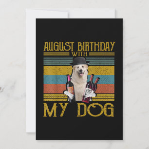 August Birthday With My Great Pyrenees Dog 2020 Einladung