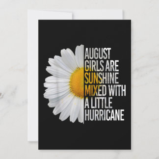 August Birthday Womens Gift Funny Daisy Zitat Gesc Einladung
