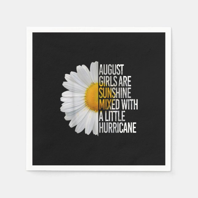 August Birthday Womens Gift Funny Quote Geschenk Serviette (Vorderseite)