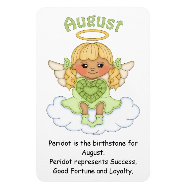 August Birthstone Angel Blonde Premium Magnet (Vertikal)
