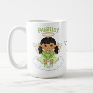 August Birthstone Engels-Schwarzes Tasse