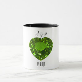 August Birthstone Peridot Gemstone Art Tasse