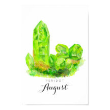 August Birthstone - Wasserfarbe Peridot | Poster