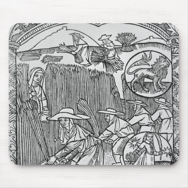 August, erntend, Löwe Mousepad (Vorne)