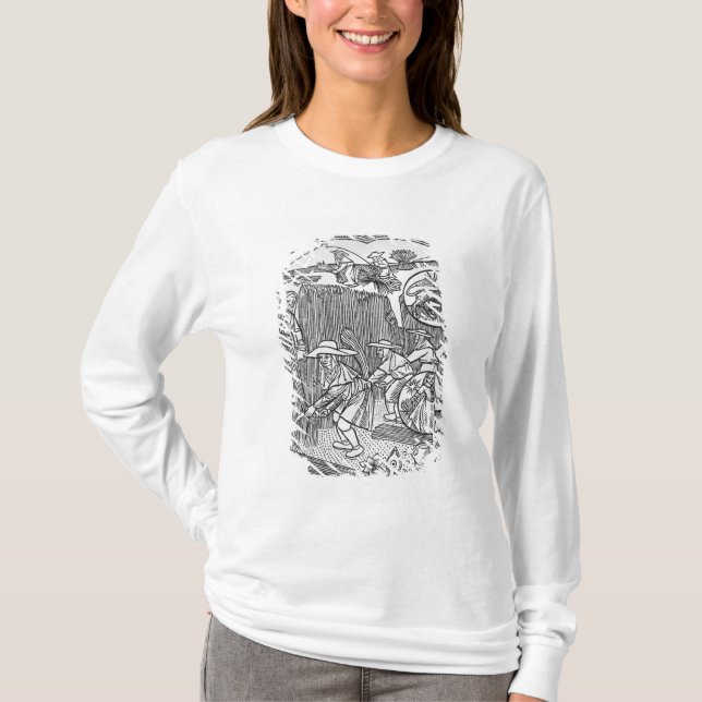 August, erntend, Löwe T-Shirt (Vorderseite)