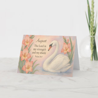 August Flamingo Bibelvers Christlicher Geburtstag Feiertagskarte