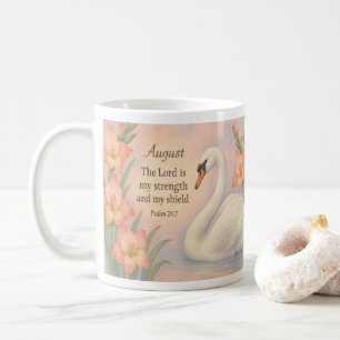 August Flamingo Bibelvers Christlicher Geburtstag  Kaffeetasse