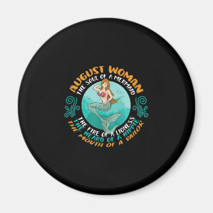 August Frau Soul von Meerjungfrau Leo Zodiac Gebur Magnet