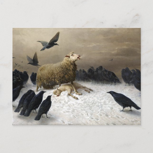 August Friedrich Albrecht Schenck Anguish Postkarte (Vorderseite)